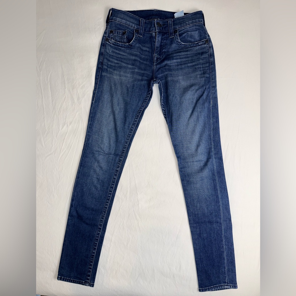 Men’s True Religion Rocco Relaxed Skinny Jeans Size 28 (Stretch)